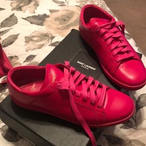 HOT PINK SAINT LAURENT SNEAKERS!!!